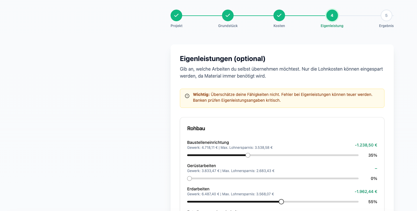 Bau-Projektkostenplaner für Bauherren – 12 Monate Zugang